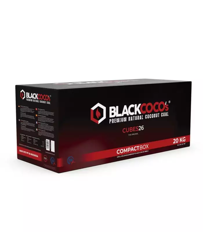 Carton 20 kg Black Cocos Cubes 26