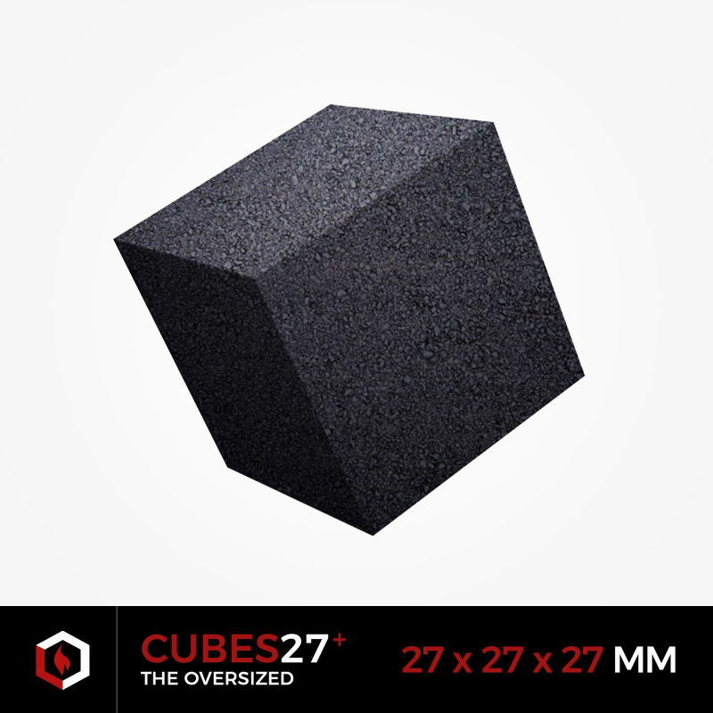 BLACKCOCO's CUBES 27+ Premium - Charbon noix de coco longue dur&eacute;e